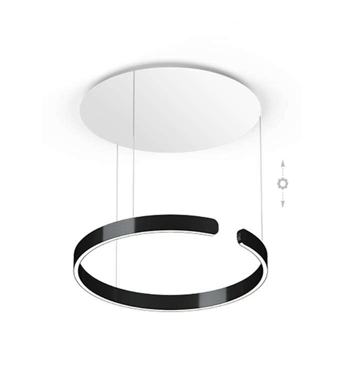 Occhio Mito Sospeso 60 move pendel, smal, air, black phantom