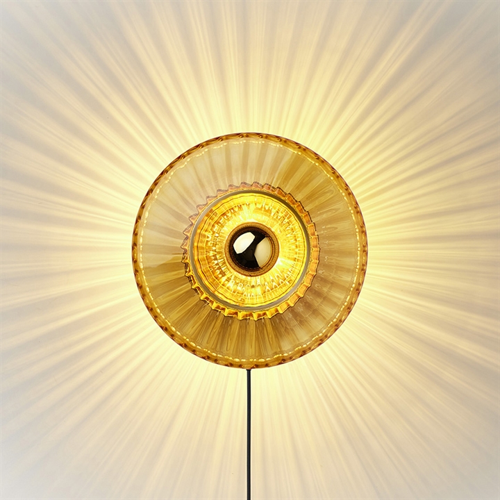 New Wave Optic Væglampe, amber