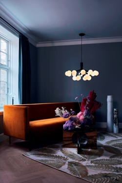 Apiales 18 lysekrone, satin sort/opal