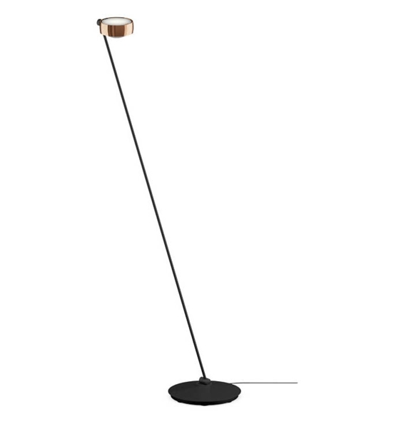 Occhio Sento lettura 160 gulvlampe, E, højre, rosegold/sort