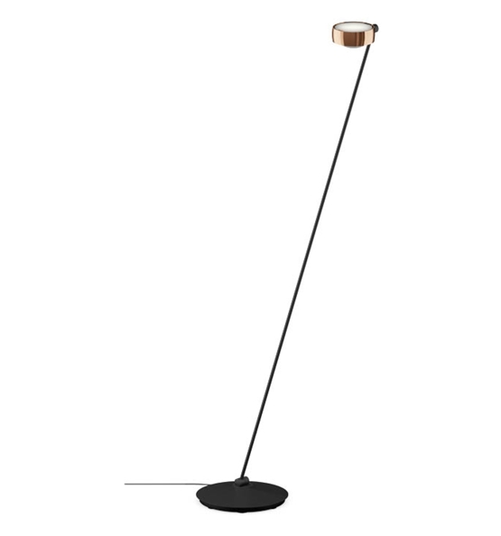 Occhio Sento lettura 160 gulvlampe, E, venstre, rosegold/sort