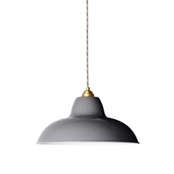 Original 1227 Midi Wide pendel, messing/grå