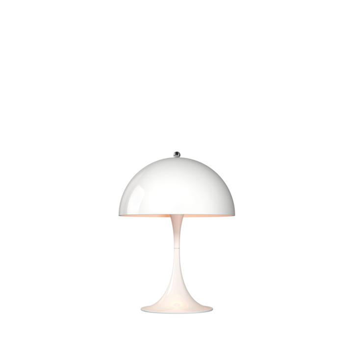 Panthella Mini bordlampe, hvid opal akryl