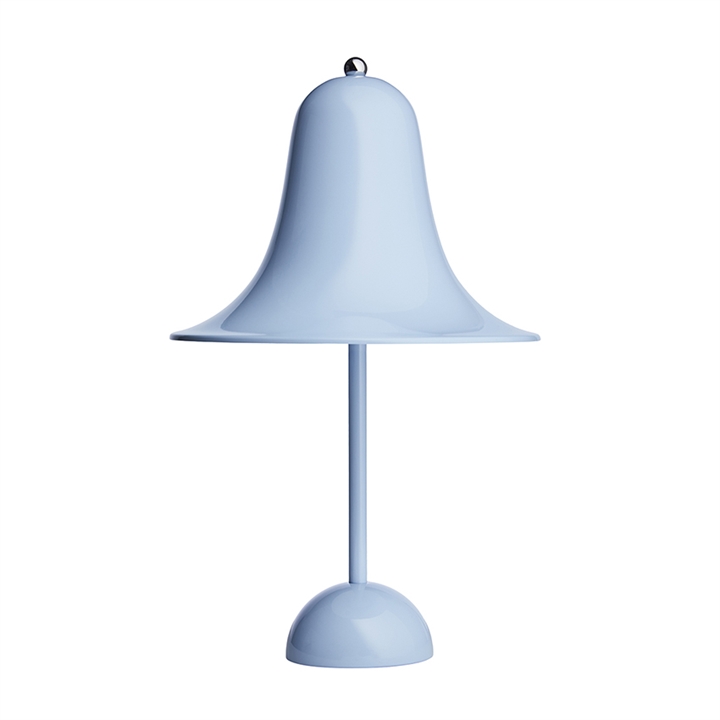 Pantop bordlampe, lyseblå