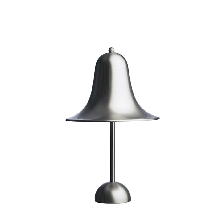 Pantop bordlampe, mat metallisk