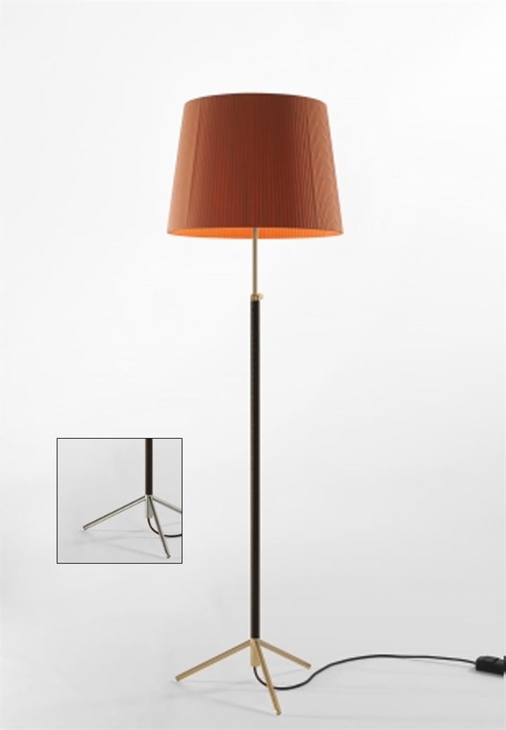 Pie de salón Gulvlampe G1 terracotta/krom