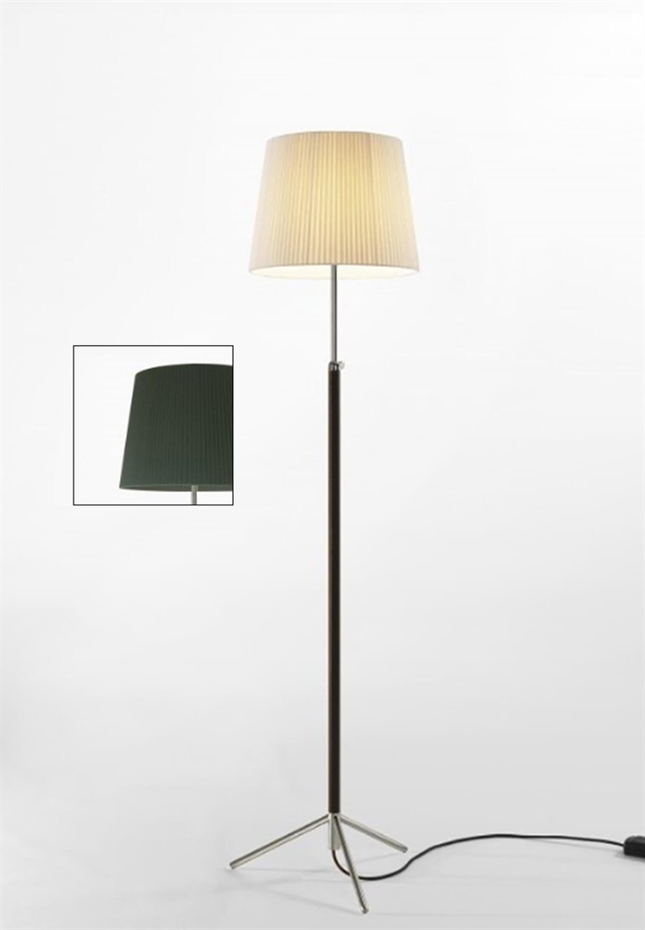 Pie de salón Gulvlampe G3 grøn/krom