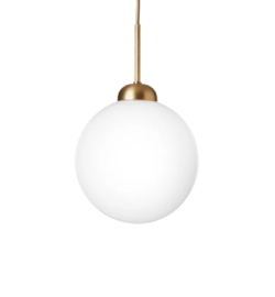 Runde hvide glas lamper