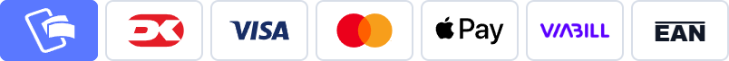 Dankort, Visa, Mastercard, MobilePay, Apple Pay, EAN og ViaBill
