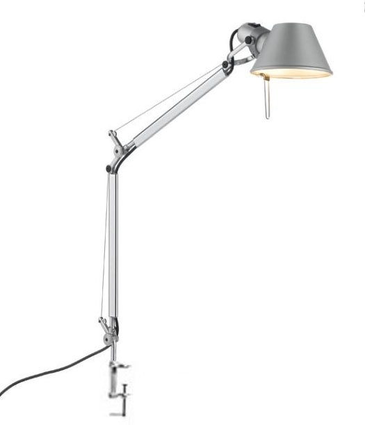 Tolomeo Mini bordlampe, aluminium m bordklemme